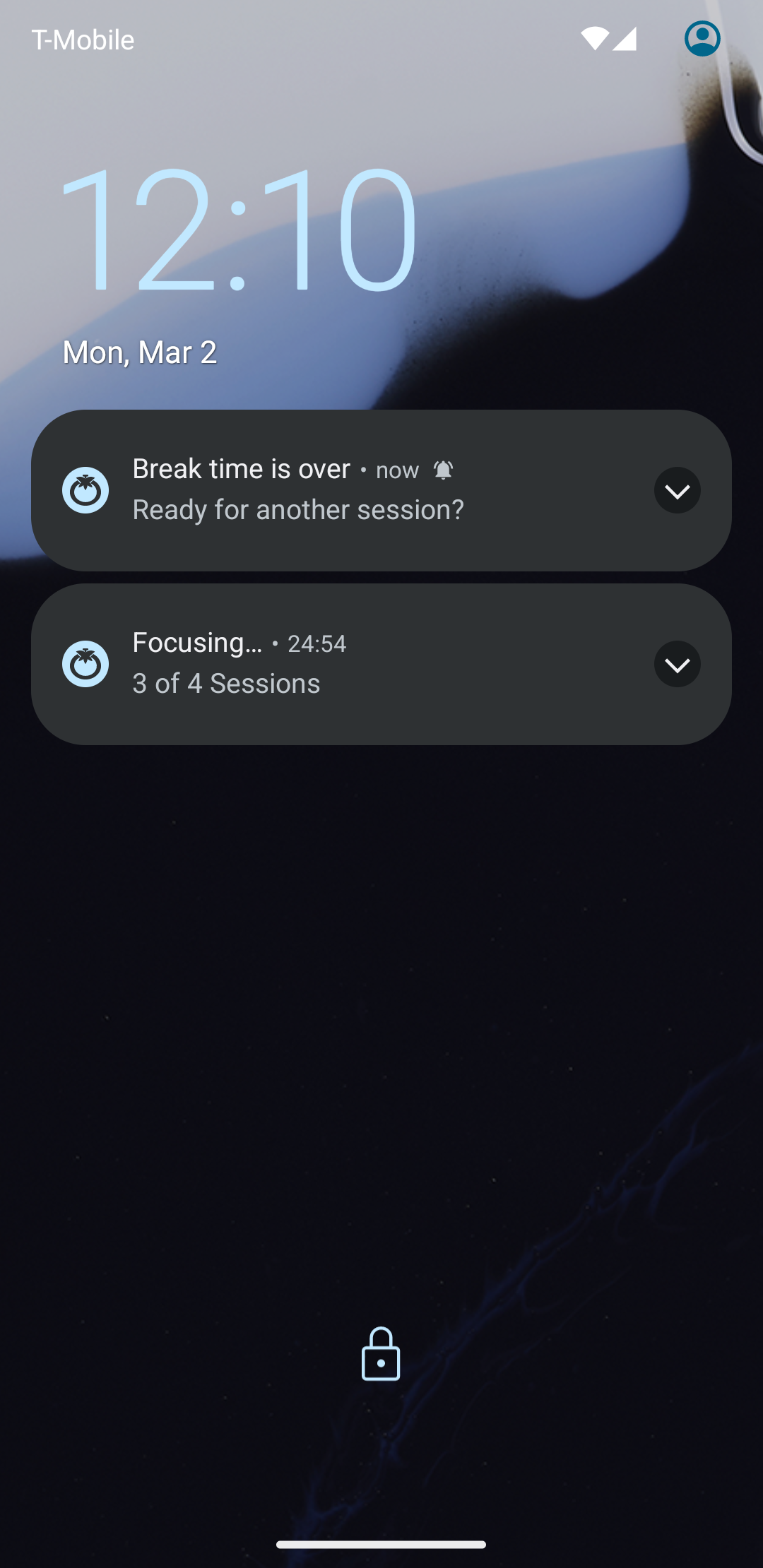 Pomodoro notifications